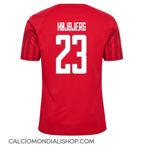 Maglie da calcio Danimarca Pierre-Emile Hojbjerg #23 Prima Maglia Mondiali 2022 Manica Corta